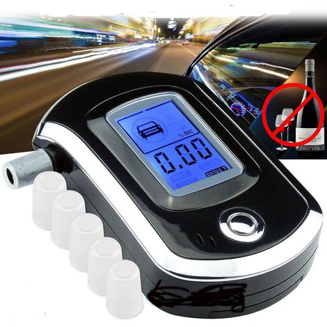 Digitales Alkoholmessgerät Der Polizei Mit Lcd-bildschirm Und Alkoholdetektor
