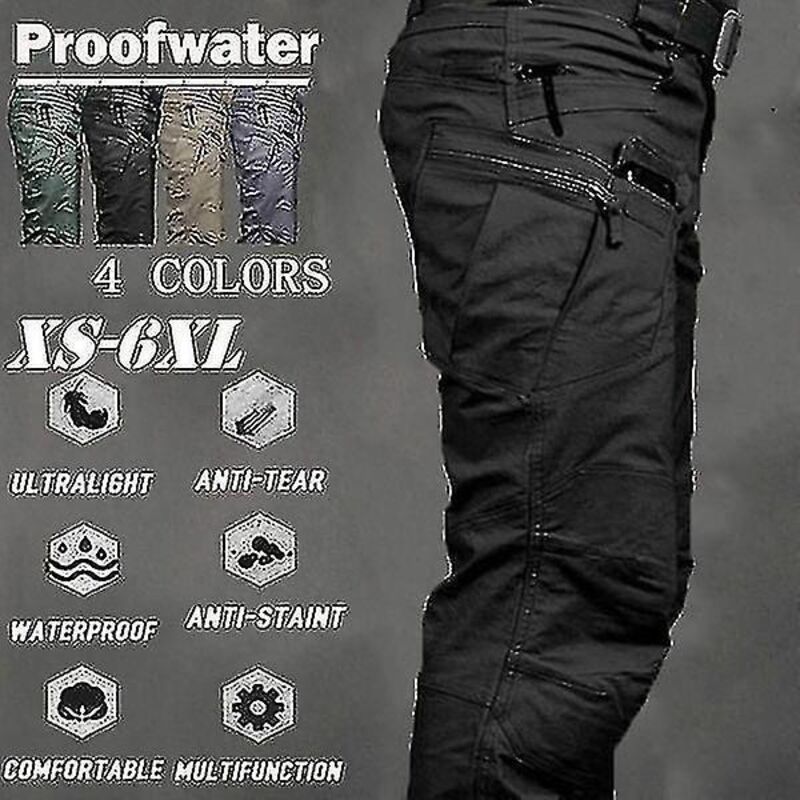 Taktische Cargohose Für Herren Im Swat-stil, Ideal Für Outdoor-sportarten Und Wandern. Diese Hose Mit Vielen Taschen Eignet Sich Perfekt Für Training Und Militärische Einsätze. Größe L, Schwarz.