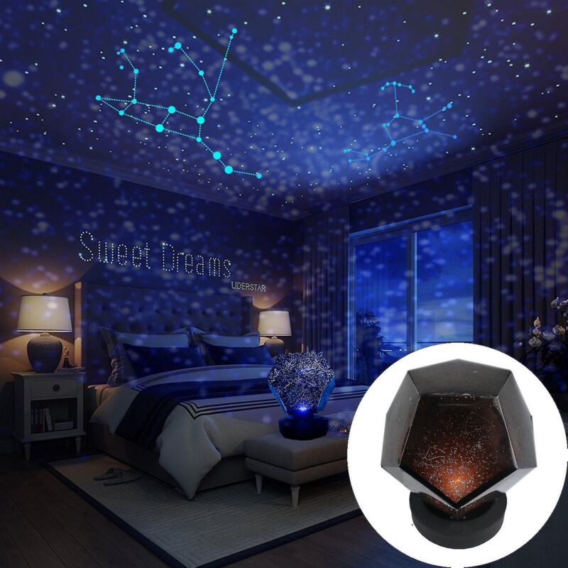 Sternenhimmel-projektor-nachtlicht Mit Drei Farben, Drehbare Schlaflampe, Dekoration Für Kinder-/babyzimmer
