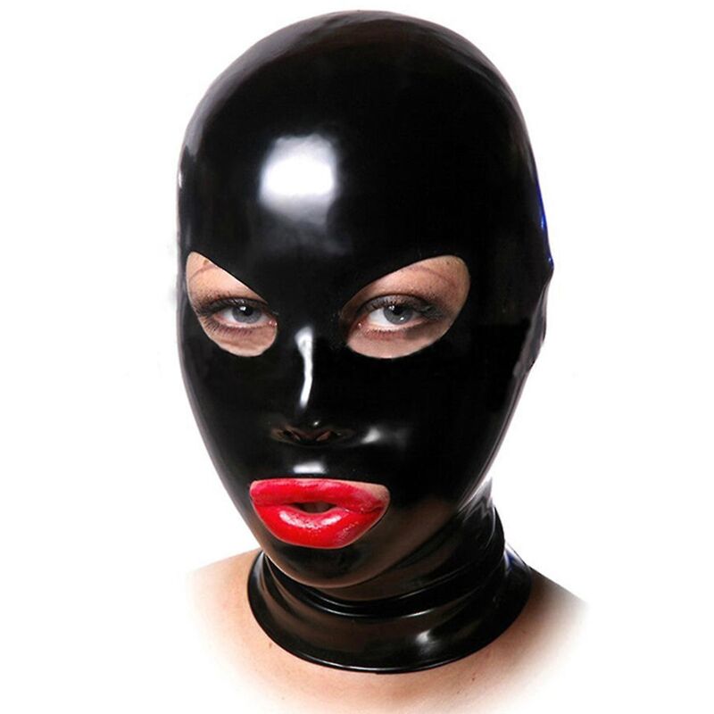 Unisex-latex-sturmhaube Mit Mundöffnung, Kopfbedeckung Für Damen Und Herren, Vollgesichtsmaske, Sturmhaube, Kostüm, Typ Bm