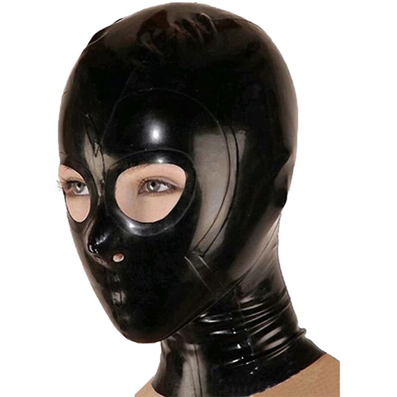 Unisex-latex-sturmhaube Mit Mundöffnung, Kopfbedeckung Für Damen Und Herren, Vollgesichtsmaske, Sturmhaube, Kostüm, Kopfbedeckung Aus Latex Vom Typ Al