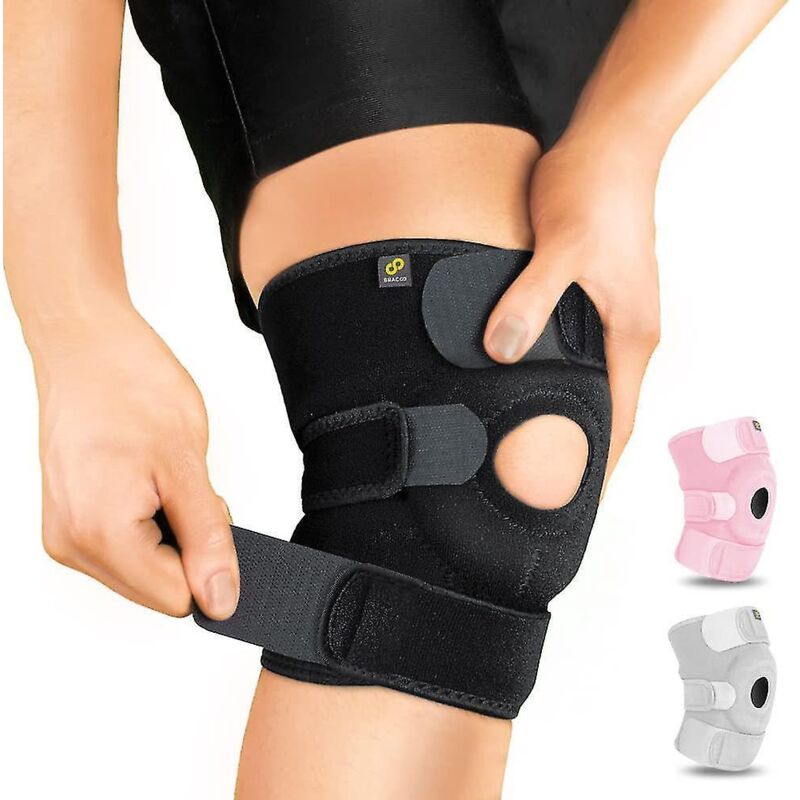 Verstellbare Kniebandage Mit Kompression Für Die Patellarsehne, Für Männer Und Frauen – Linderung Von Arthritisschmerzen, Genesung Nach Verletzungen, Laufen (schwarz)