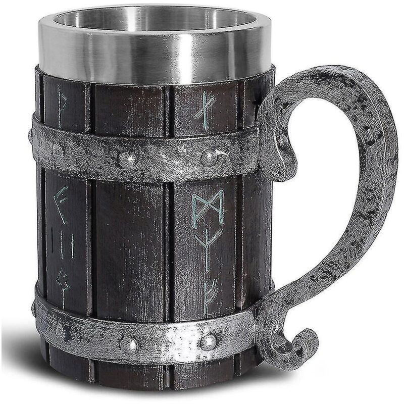 Kreativer Wikinger-totenkopfbecher Aus Edelstahl, Bierkrug Aus Kunstharz, Kaffeebecher, Teebecher, Halloween-geschenk, Barzubehör