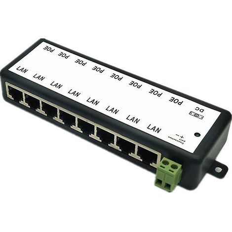 8-port Dc12-48v Poe Lan-splitter Für Poe (power Over Ethernet) Cctv-kameras