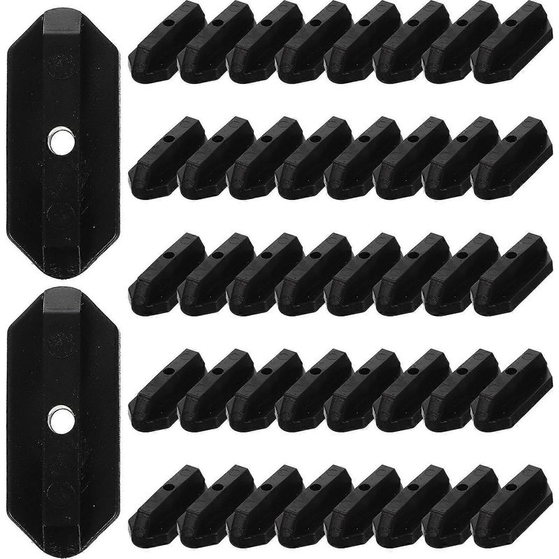 100 Universal-befestigungselemente Für Wpc-terrassendielen, Clips Für Schmale Zwischenräume – 3,8 X 1,6 X 1,2 Cm – Schwarz