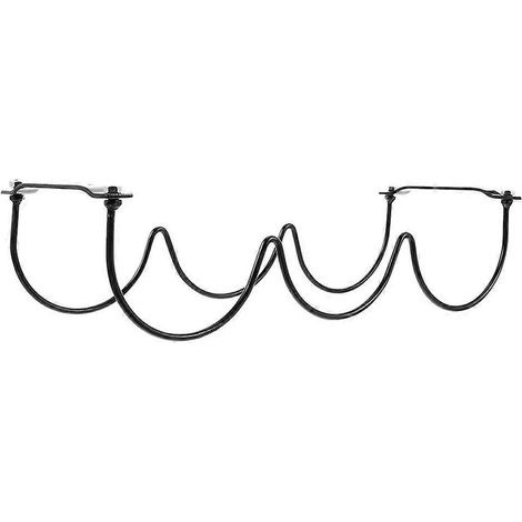 Weinregal Aus Schmiedeeisen, Flaschenhalter Für Unter Den Küchenschrank, Geschwungenes Design, 1 Stück – 38,00 X 13,00 X 8,00 Cm – Schwarz