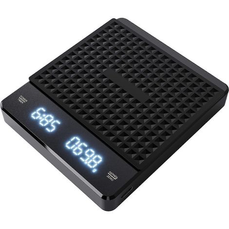 Hochpräzise Filterkaffeewaage Mit Timer, 5 Kg / 0,1 G – 14 X 12 Cm – Schwarz