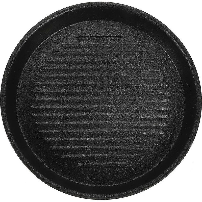 Antihaftbeschichtete Grillpfanne Für Grillabende Im Freien, Steakpfanne Aus Aluminium Für Camping, Grillpfanne – 21,50 X 21,50 X 2,50 Cm – Schwarz