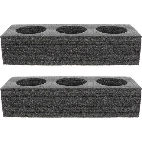 Tabletts Für Kaffeetassen, 3-loch-befestigungswinkel, Verpackungstabletts Für Milchtee Zum Mitnehmen – 29,50 X 10,00 X 6,50 Cm – Schwarz