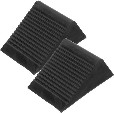 Set Mit 2 Robusten Radkeilen Für Autoreifen, Rutschfest Und Schützend. – 12 X 10 Cm – Schwarz