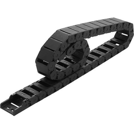 Ukcoco Halbumschlossene, Flexible Kabeltragekette Aus Kunststoff, Cnc-gefräst, 1 M (schwarz)