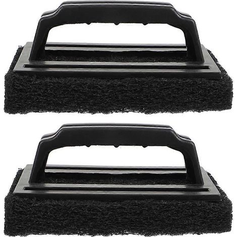 Set Mit 2 Multifunktionalen Reinigungsbürsten Für Arbeitsplatten Und Grillroste – 15,00 X 9,00 X 6,00 Cm – Schwarz