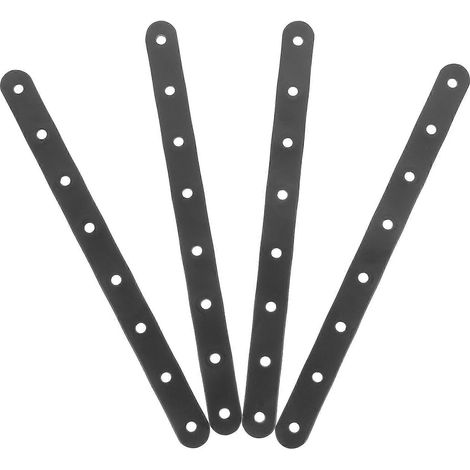 Flache, Gerade Reparaturplatten, Gerade Verstärkungswinkel – 24,40 X 1,80 X 0,30 Cm – Schwarz