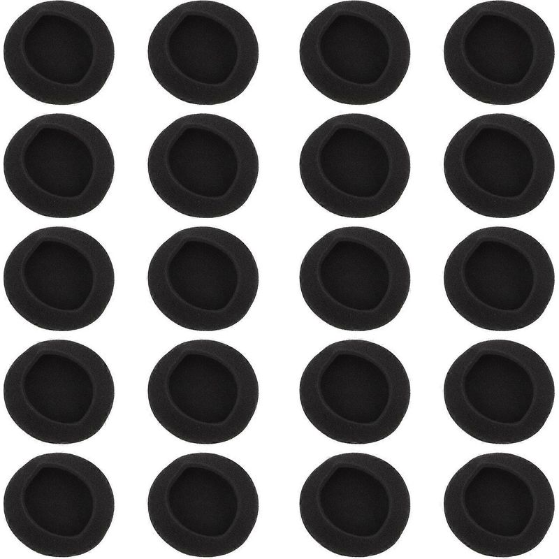 20er-packung Universelle Elastische Ersatz-ohrpolster Für Kopfhörer – 5,50 X 5,50 X 1,00 Cm – Schwarz