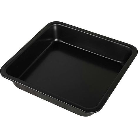 Multifunktionales Küchenutensil Aus Kohlenstoffstahl: Backblech, Pizza- Und Kuchenform Für Den Privaten Und Gewerblichen Gebrauch (schwarz) – 22,5 X 22,5 Cm – Schwarz