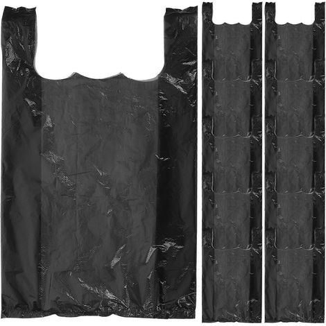150 Müllbeutel Mit Henkeln, Küchenmüllbeutel, Haushaltsmüllbeutel – 52,00 X 32,00 X 0,10 Cm – Schwarz