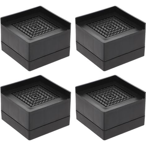 Stabile Bettfüße Für Möbel Und Sofas (schwarz) – 5,8 X 5,8 X 4 Cm – Schwarz