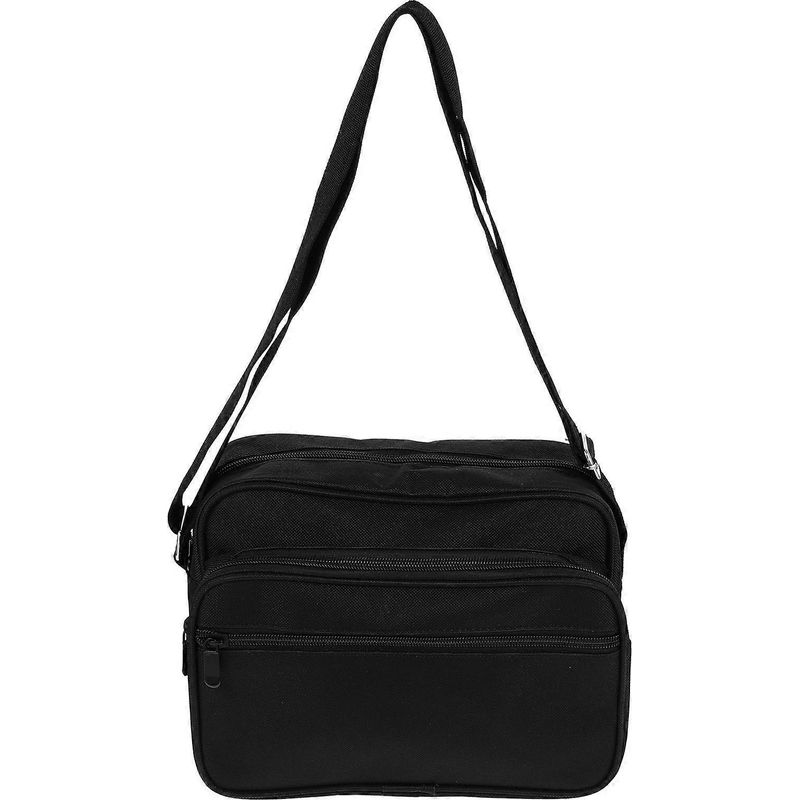 Werkzeugtasche Aus Canvas, Umhängetasche Für Werkzeuge, Werkzeugaufbewahrungstasche, Werkzeugtragetasche – 25,00 X 22,50 X 3,50 Cm – Schwarz