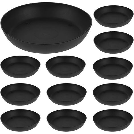 30 Runde Untersetzer Aus Kunststoff Für Sukkulenten-blumentöpfe (schwarz) – 11,00 X 11,00 X 2,50 Cm – Schwarz