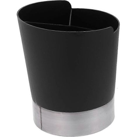 Küchenutensilien-organizer Mit 3 Fächern, Strohhalmspender, Essstäbchenhalter, Abtropfgestell Und Besteckhalter (schwarz) – 14,50 X 14,50 X 16,50 Cm – Schwarz