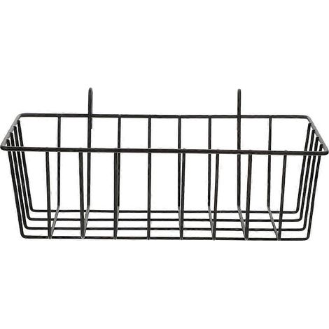 Hängender Drahtkorb Für Die Küche, Aufbewahrungskorb Aus Draht, Seifen- Und Shampoohalter Fürs Badezimmer – 23,00 X 10,30 X 7,50 Cm – Schwarz