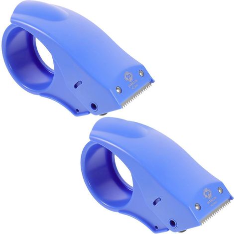 Set Mit 2 Tragbaren Und Leichten Klebebandabrollern, Ideal Zum Verpacken Und Verschließen. Mit Klebebandabschneider. – 16 X 9 Cm – Schwarz