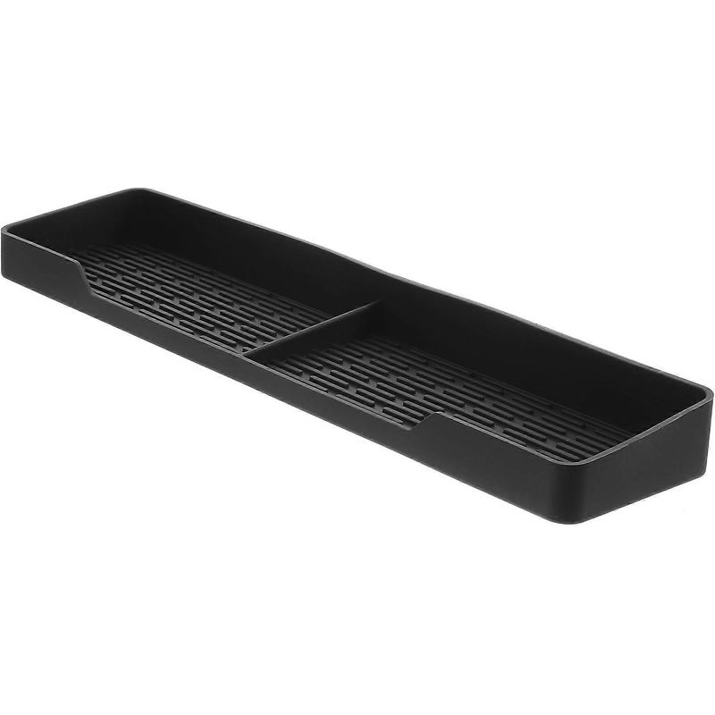 Magnetisches Silikon-backblech, Flexibler Ofenrost, Silikon-backblech-organizer – 38,5 X 10 Cm – Schwarz
