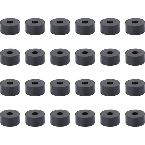 Set Mit 24 Runden Gummifüßen Für Tragbare Blumentöpfe, Stoßdämpfend Und Langlebig, Multifunktional, Für Moderne Keramikblumentöpfe (schwarz) – 3,00 X 3,00 X 1,50 Cm