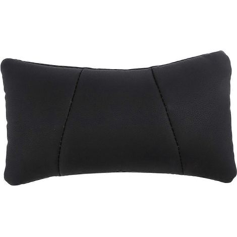 1 Auto-kopfstützenkissen, Nackenkissen Aus Memory-schaum Und Baumwolle, Geruchlos, Farbecht, Atmungsaktiv Und Schweißableitend, Lendenkissen Aus Leder Für Das Auto (schwarz) - 26,00 X 1