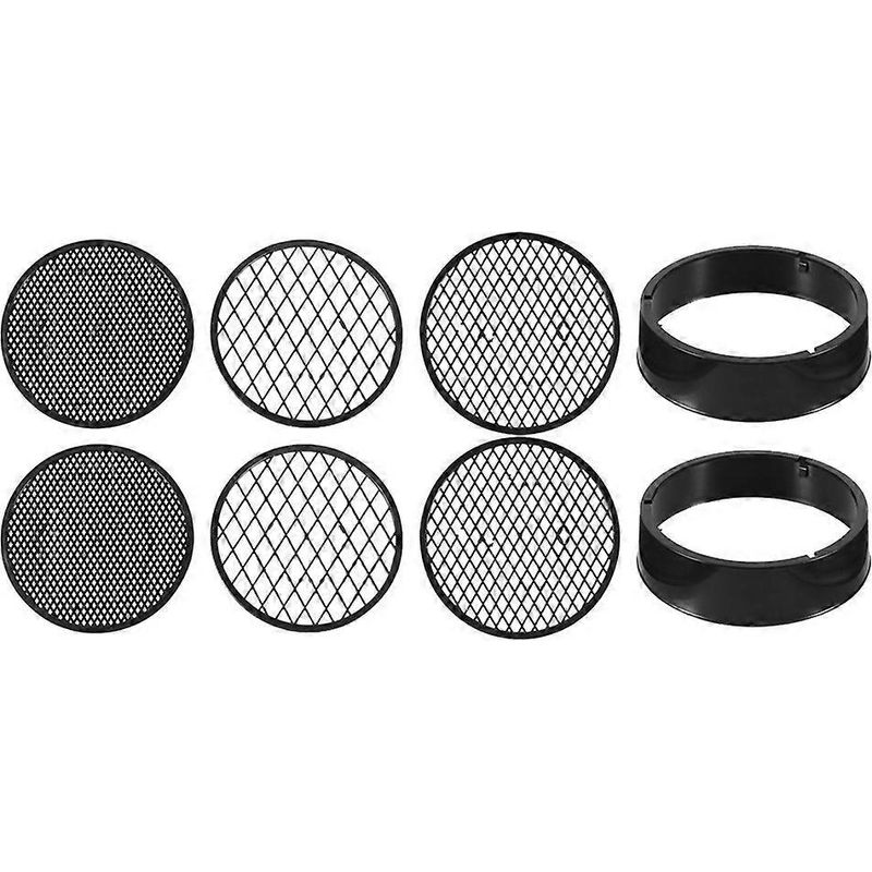 Set Mit 2 Sieben (8 Stück) Für Garten, Gartengerät, Bodensieb – 11,20 X 11,20 X 3,00 Cm – Schwarz