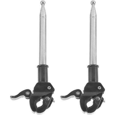 Motorrad-lenker-fahnenmasthalterungen – 24,00 X 1,60 X 1,60 Cm – Schwarz