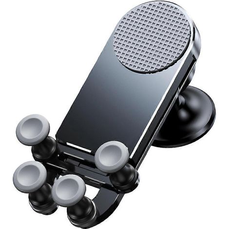 Ausziehbare Handyhalterung, 360° Drehbar, Rutschfest, Faltbar, Fürs Auto. – 8,2 X 5 Cm – Schwarz