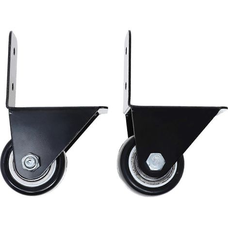Set Mit 2 Schwerlastrollen Für Möbel Und Koffer, Industrierollen – 10 X 6,5 Cm – Schwarz