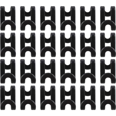 Set Mit 24 Verbindungshaken Für Kleiderbügel, Mini-kaskadenhaken Für Kleiderbügel, Platzsparend – 4,00 X 2,50 X 2,50 Cm – Schwarz