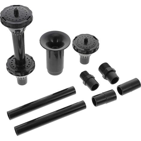 Set Mit 9 Springbrunnenpumpendüsen, Wassersprühköpfen Für Teiche, Springbrunnen Und Tauchpumpen – 20,00 X 6,00 X 6,00 Cm – Schwarz