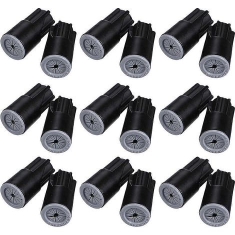 Packung Mit 50 Wasserdichten Außenkabelverbindern Für Gartenbeleuchtung – 2,3 X 1,2 Cm – Schwarz