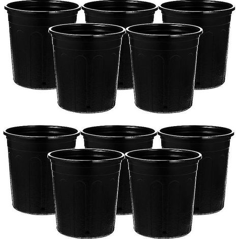 10 Plastikblumentöpfe