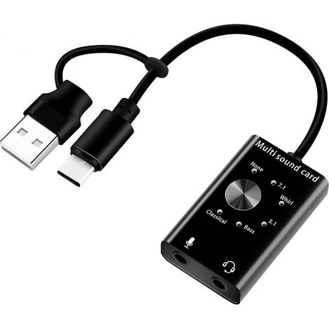 Soundkartenadapter Mit 3,5-mm-kopfhörer- Und Mikrofonbuchsen Für Windows-pcs