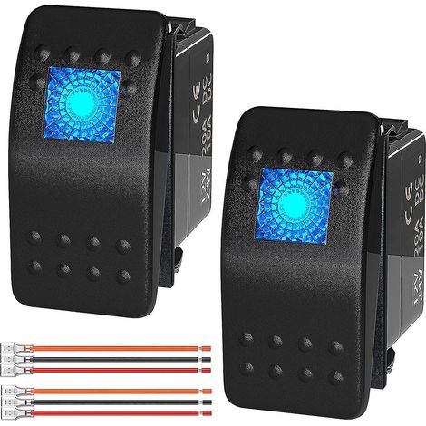 Elektronischer 12/24v-wippschalter Für Autos Mit Led Und 3-poligem Ein-/ausschalter.