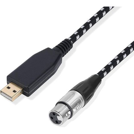 Geschirmtes Usb-stecker-auf-3-poliges-xlr-buchsen-adapterkabel Für Mikrofon