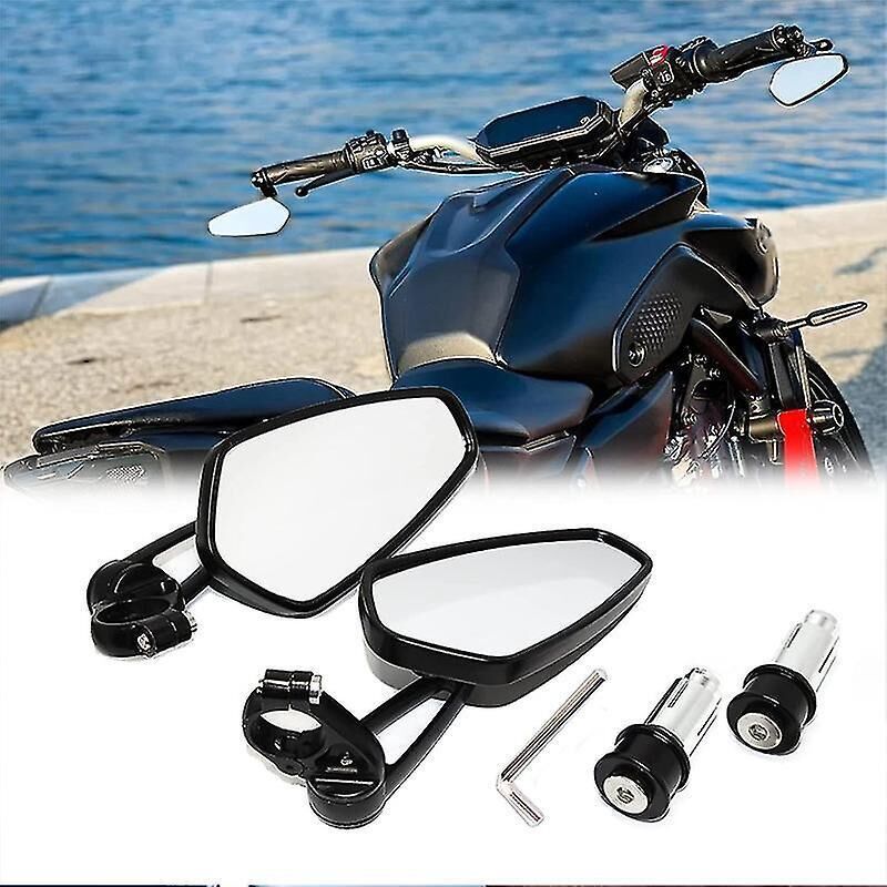 2 Motorradspiegel, Kompatibel Mit 78-zoll (22 Mm) Lenkern, Universelle Seitenspiegel Für Motorradlenker.