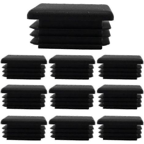 Schwarze, Quadratische Kunststoff-endkappe Für Rohr- Oder Pfostenenden, Stuhlgleiter, 10er-packung – 100 Mm