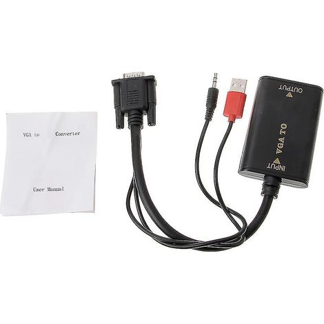 Vga-zu-hdmi-konverter Kompatibel Mit 1080p, Av-videoadapterkabel Mit Audio Für