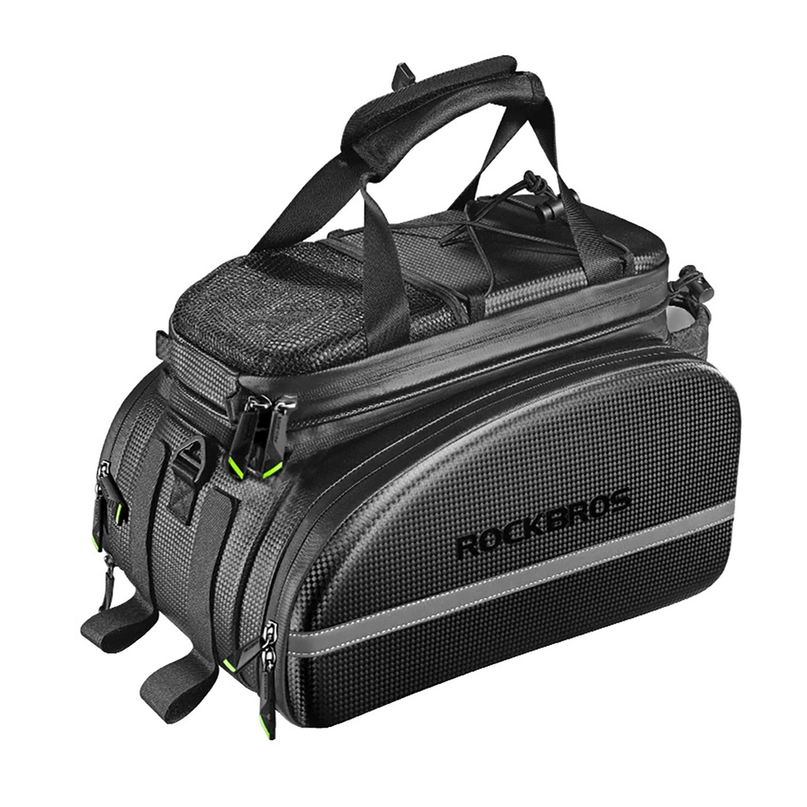 Fahrradtasche Mit Ausklappbaren Fächern Für Den Kofferraum, 35 L - Schwarz