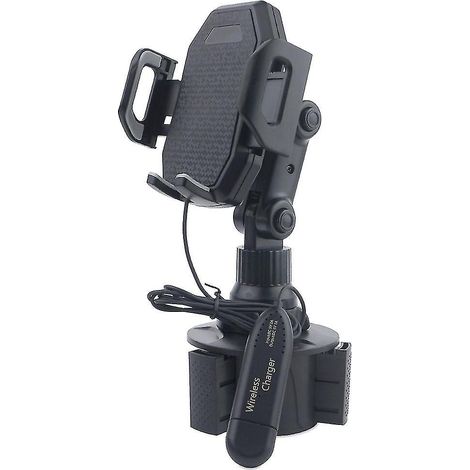 Kabellose Usb-ladehalterung Für Mobiltelefone, Verstellbarer Winkel, Kfz-getränkehalterbefestigung (1 Stück)