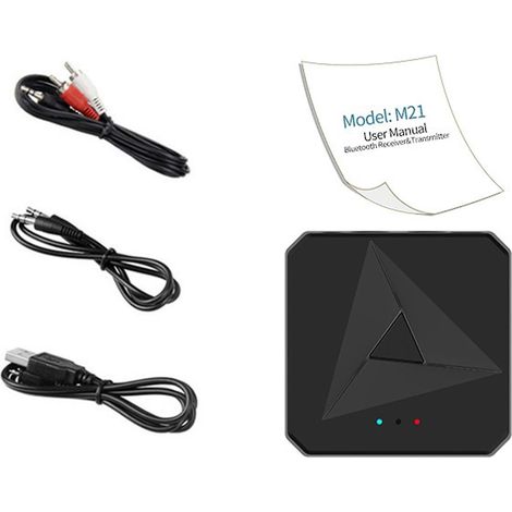 Bluetooth 5.0-adapter, Kompatibel Mit 3,5-mm-klinkenstecker Auf 2 Cinch-buchsen Mit Nfc-unterstützung Für Audio-transceiver
