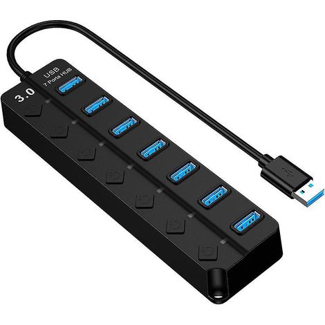 Usb 3.0 Hub, 5 Gbit/s High-speed Usb-datenverteiler Für Laptop Und Usb-stick