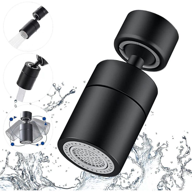 Auspicious-faucet Strahlregler Für Küchen- Und Badezimmerarmaturen, 360° Drehbar, 2 Einstellbare Modi, Mit Filter Und Strahlregler, 24 Mm Außengewindeadapter – 2