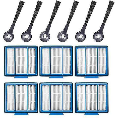Packung Mit 12 Shark Ion Premium Hepa-filtern Und Seitenbürsten