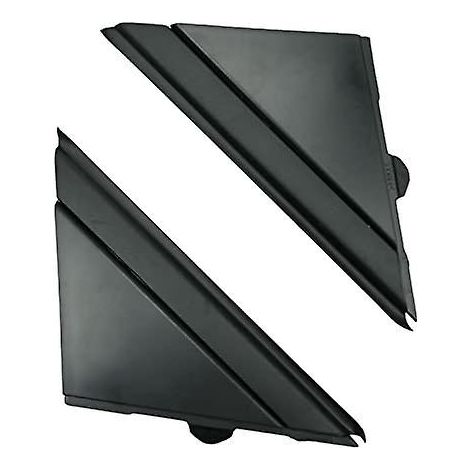 Set Mit 2 Schwarzen Außenspiegelkappen Mit Flagge, Kunststoffzubehör Für Fiat 500 (2012-2019)